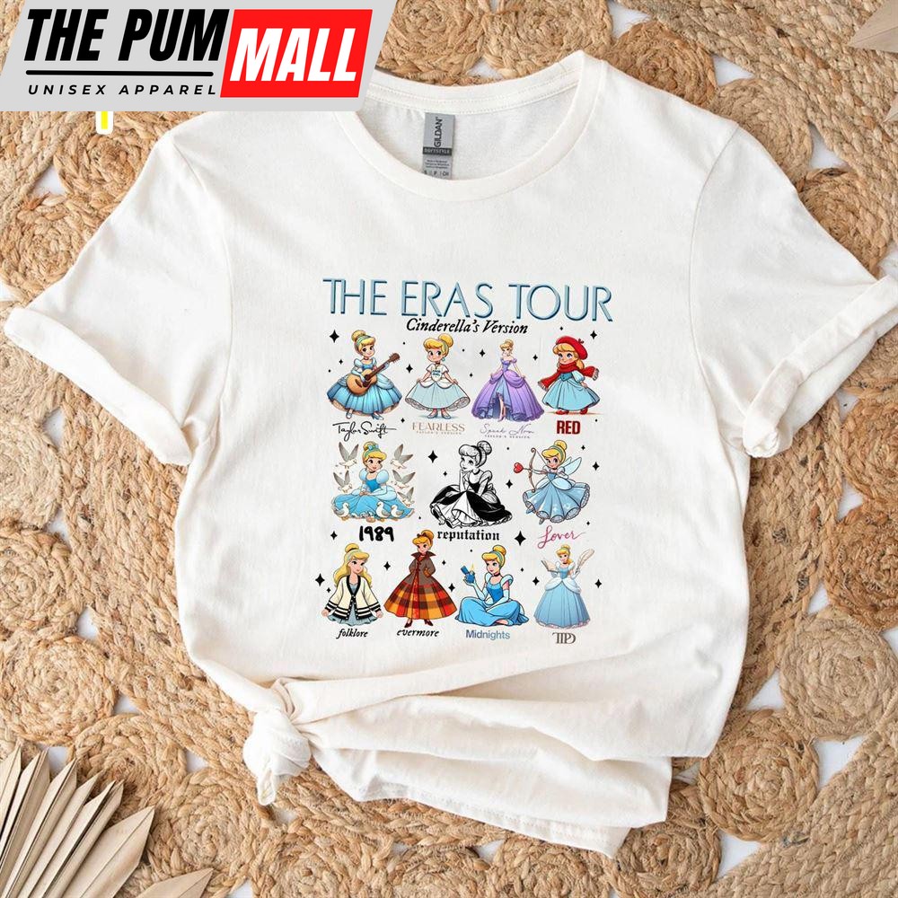 Taylor Swift Eras Tour Disney Princess – Cinderella Version Tee Shirt Gift For Fans