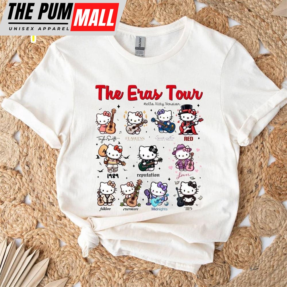 Taylor Swift Eras Tour – Hello Kitty X Guitar Version Tee Shirt Gift For Fans