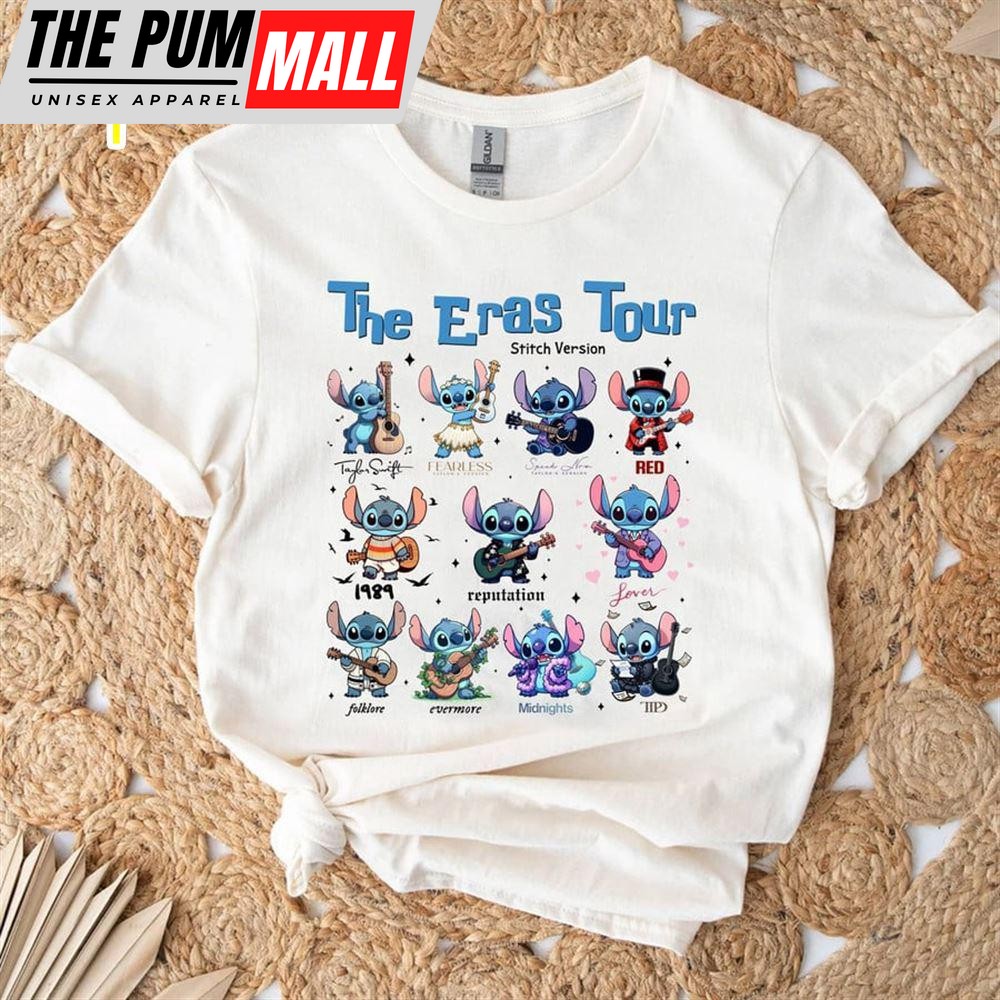 Taylor Swift Eras Tour – Stitch X Guitar Tee Shirt Gift For Fans