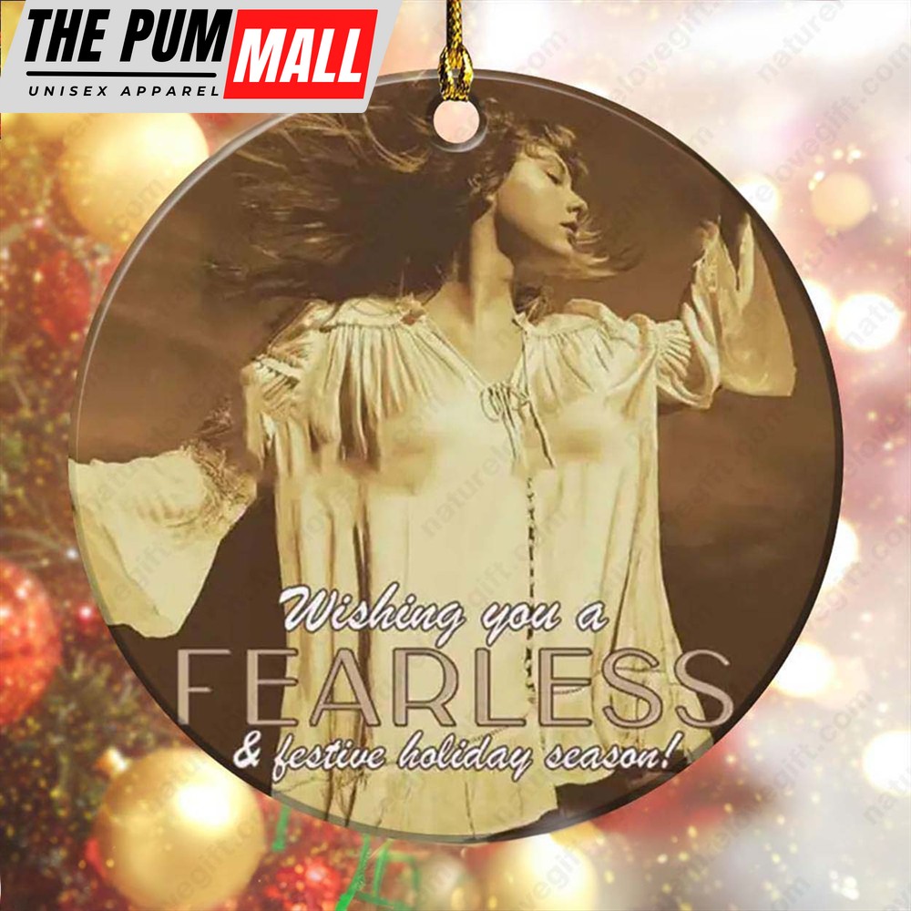 Taylor Swift Fearless Eras Tour Retro Christmas Ornament Limited Edition