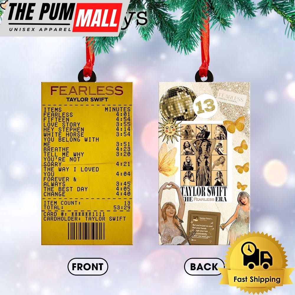 Taylor Swift Fearless Ticket Ornament Limited Edition