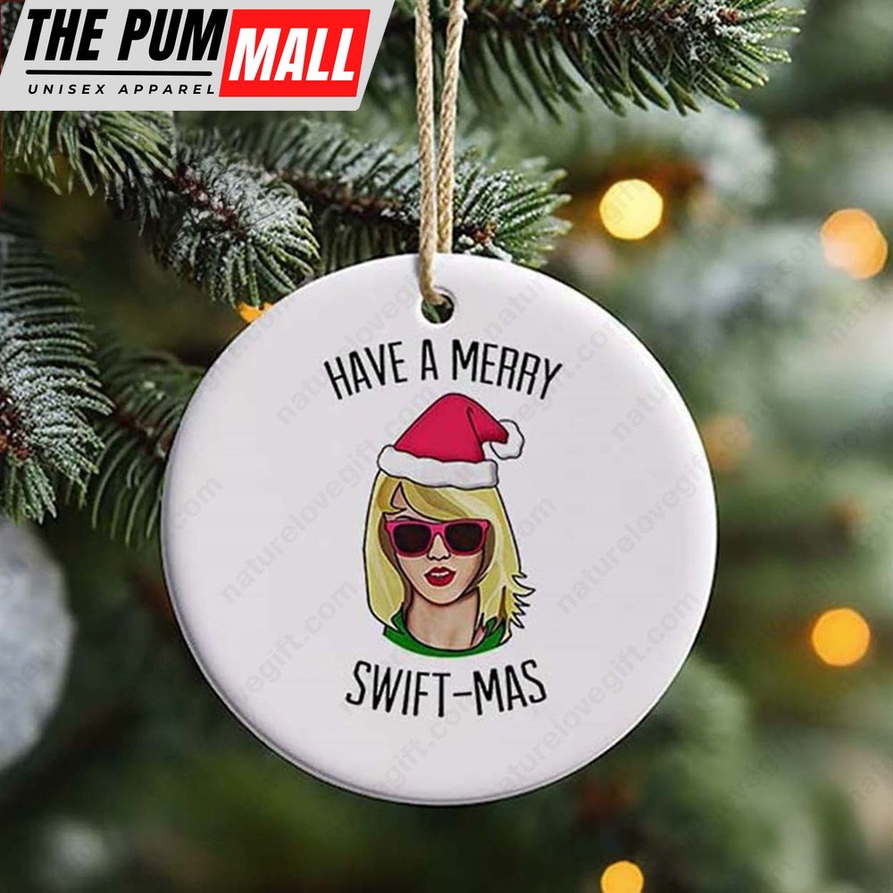 Taylor Swift Have A Merry Swiftmas Ceramic Christmas Ornaments​ Limited Edition