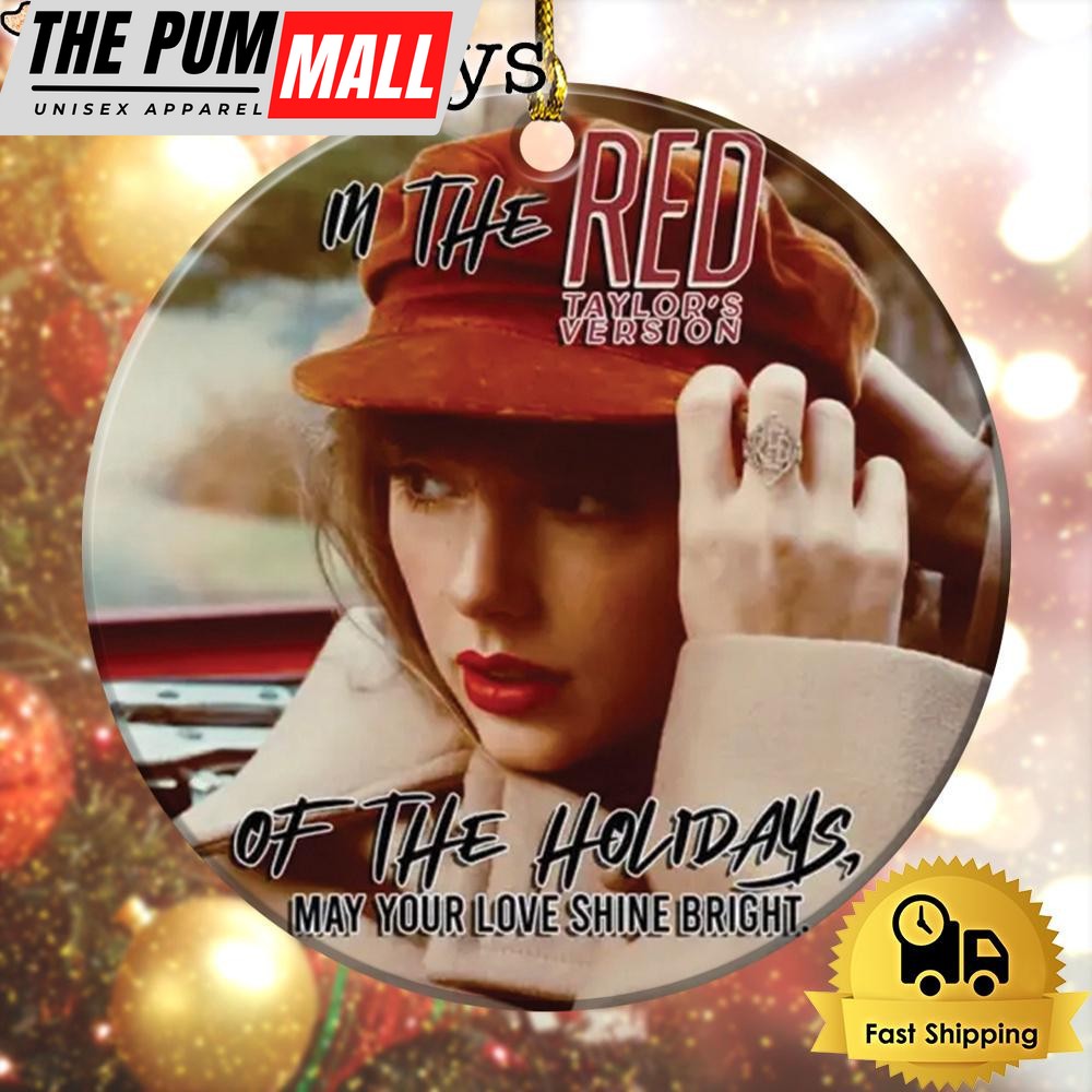 Taylor Swift In The Red Of The Holidays Ornament Limited Edition