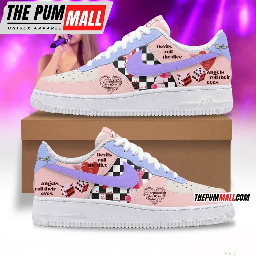 Taylor Swift Music Angels Roll Their Eyes Air Force 1 Shoes Sneaker