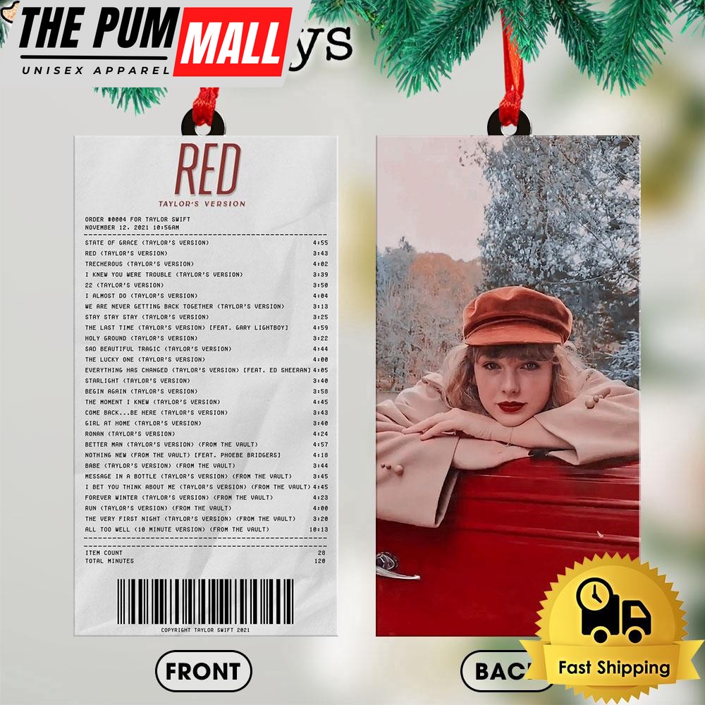 Taylor Swift Red Ticket Ornament Limited Edition