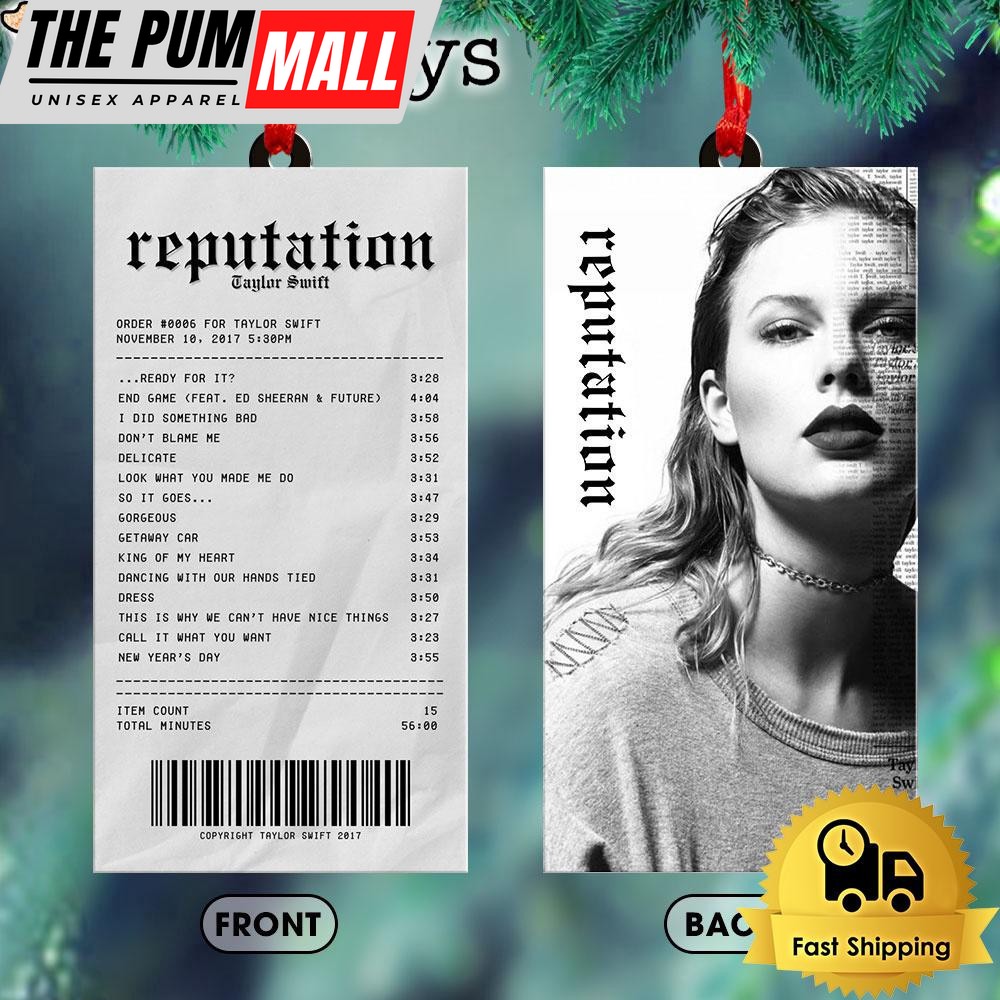 Taylor Swift Reputation Ticket Ornament Limited Edition