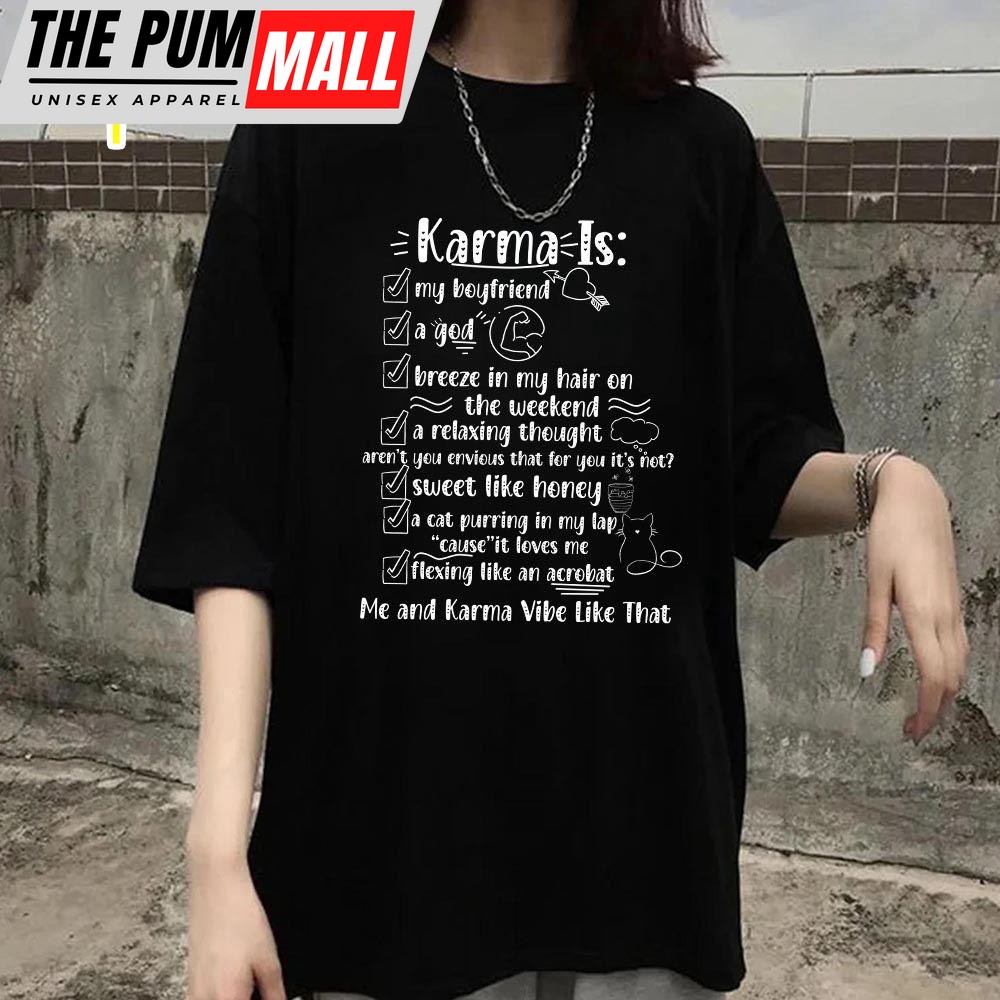 Taylor Swift Shirt Karma Is My Boyfriend T-Shirt  For Fans