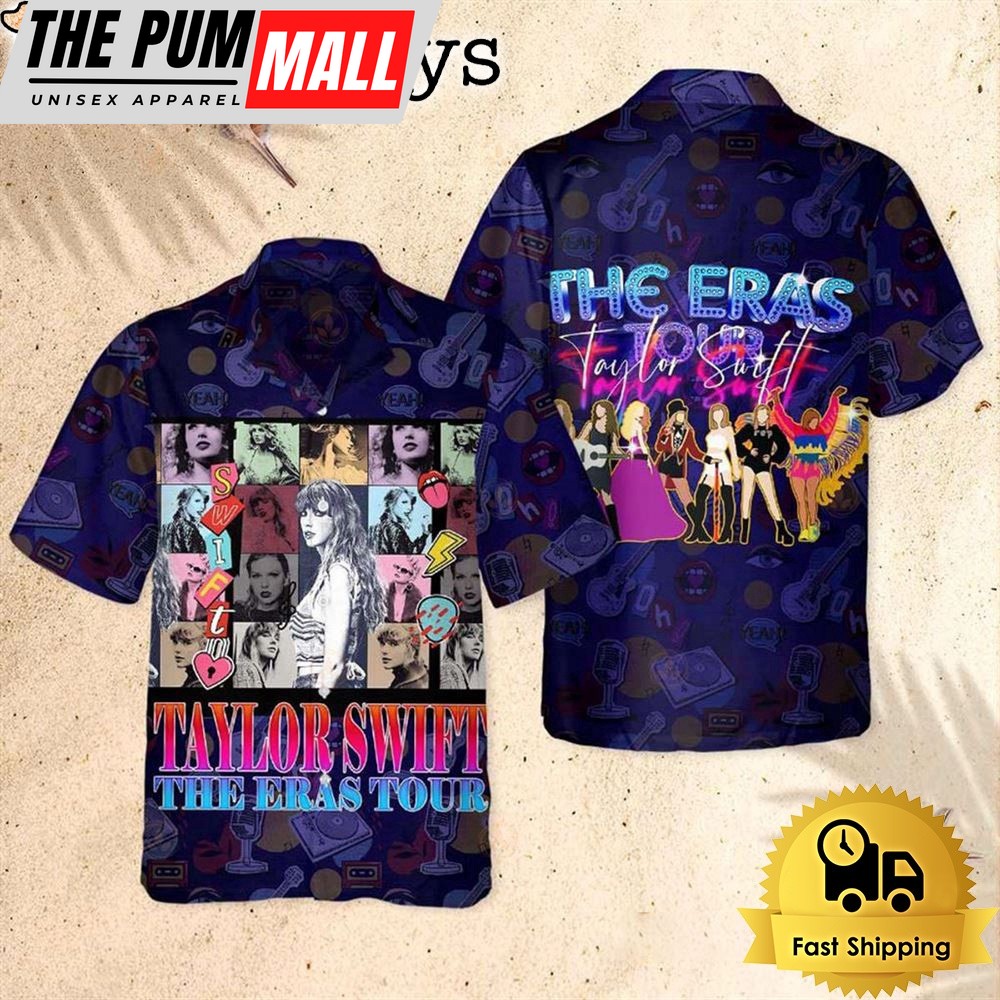 Taylor Swift The Eras Tour Style Retro 80s Hawaiian Shirt