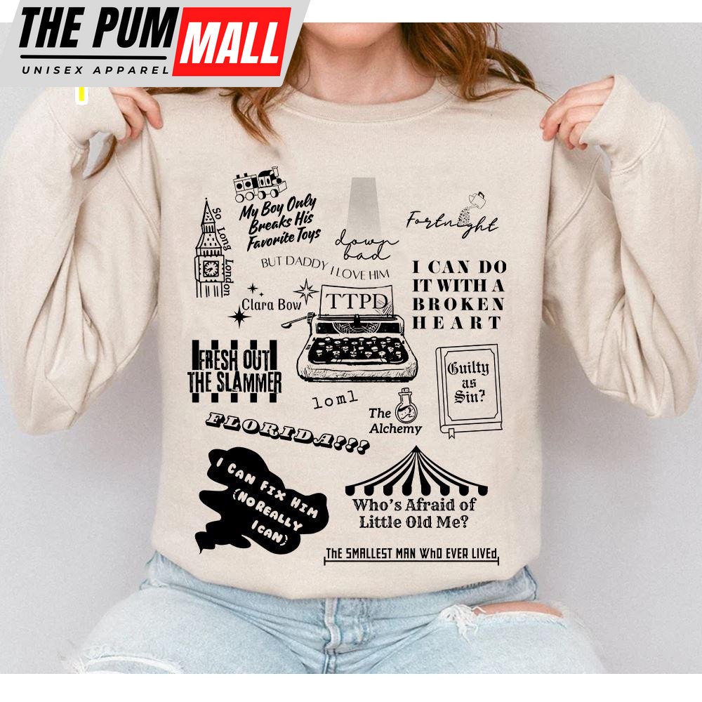 Taylor Swift TTPD Album Tracklist Shirt  For Fans