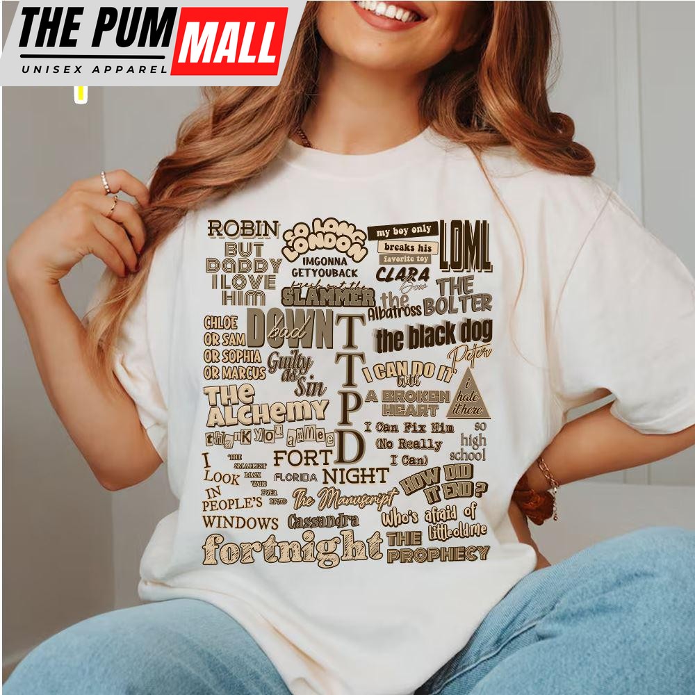 Taylor TTPD Album Tracklist Shirt  For Fans