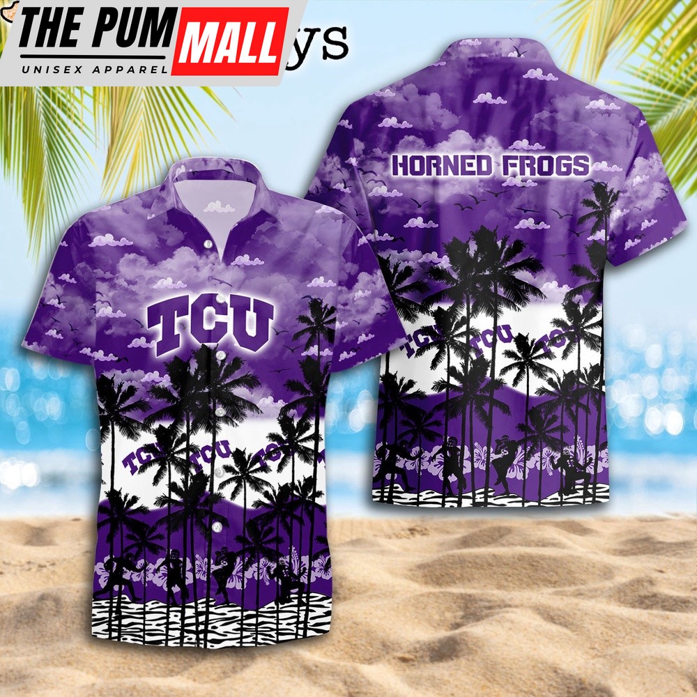 TCU Horned Frogs Palms Tree Hawaiian Shirt