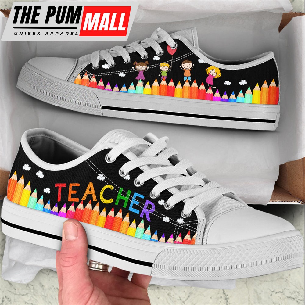 Teacher Abc Low Top Shoes – Best Gift For Teacher, School Shoes – Best Shoes For Him Or Her – Sneaker For Walking