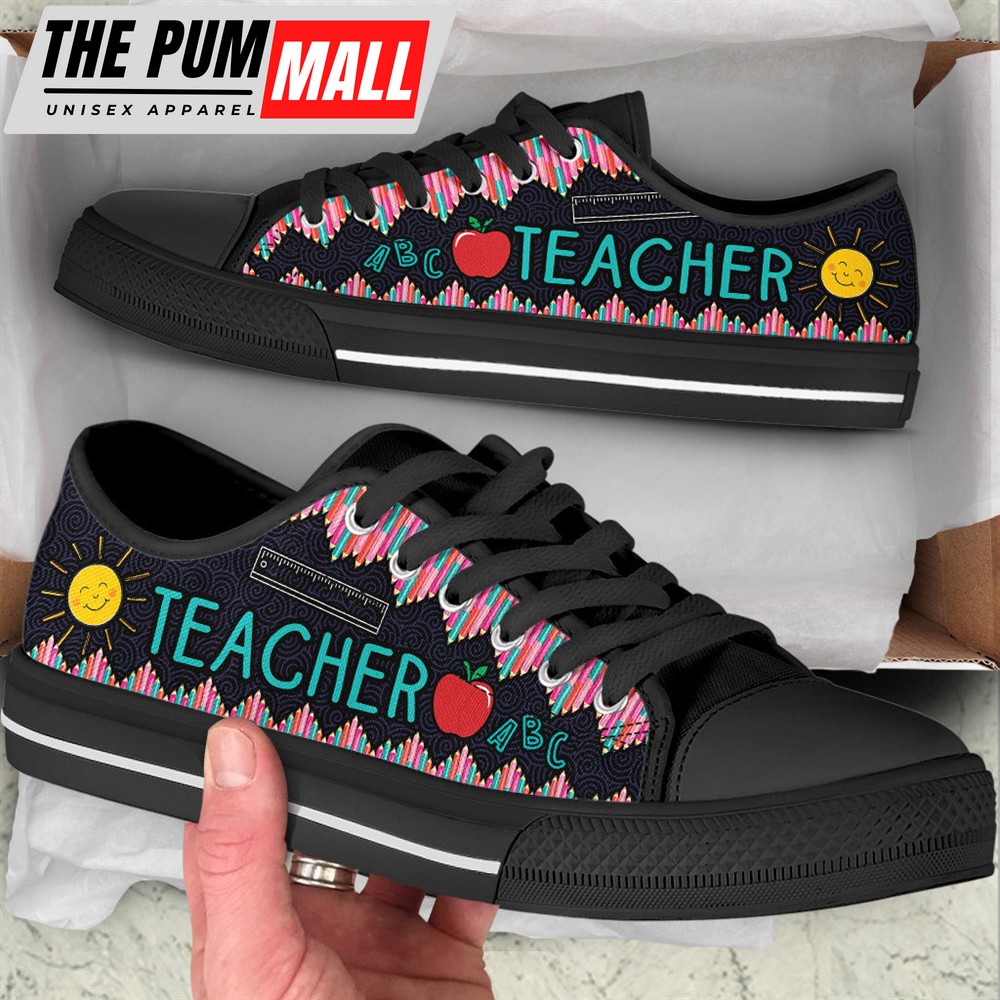 teacher-crayon-zig-zag-black-low-top-shoes-best-gift-for-teacher-school-shoes-g3mhxeqe Teacher Crayon Zig Zag Black Low Top Shoes – Best Gift For Teacher, School Shoes – Best Shoes For Him Or Her
