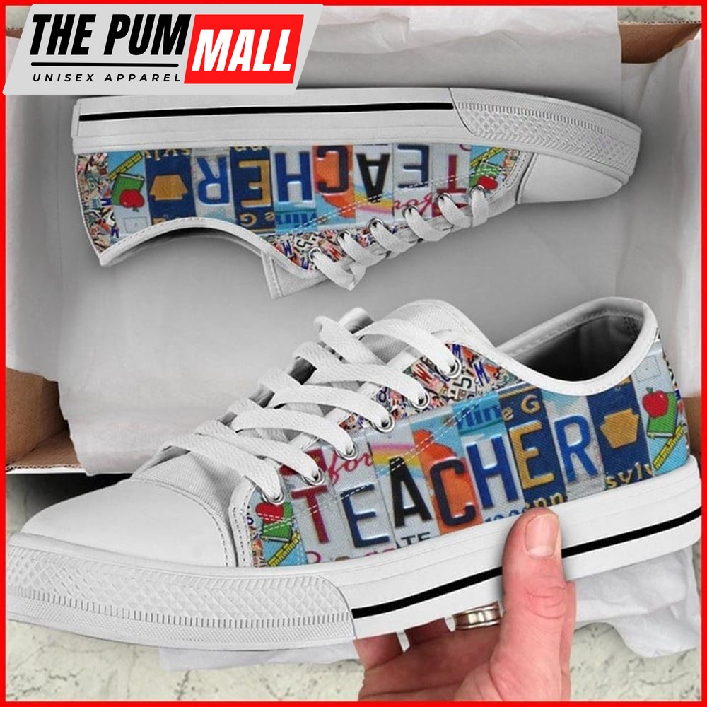 teacher-license-plates-canvas-low-top-shoes-low-top-shoes-mens-women-1b3q7y7w Teacher License Plates Canvas Low Top Shoes – Low Top Shoes Mens, Women