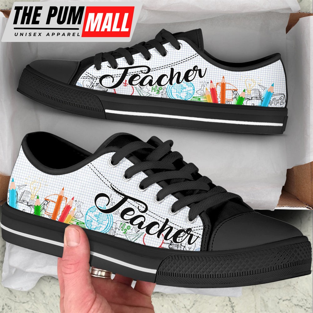 teacher-pencil-low-top-shoes-best-gift-for-teacher-school-shoes-best-shoes-j9m03psb Teacher Pencil Low Top Shoes – Best Gift For Teacher, School Shoes – Best Shoes For Him Or Her – Sneaker For Walking