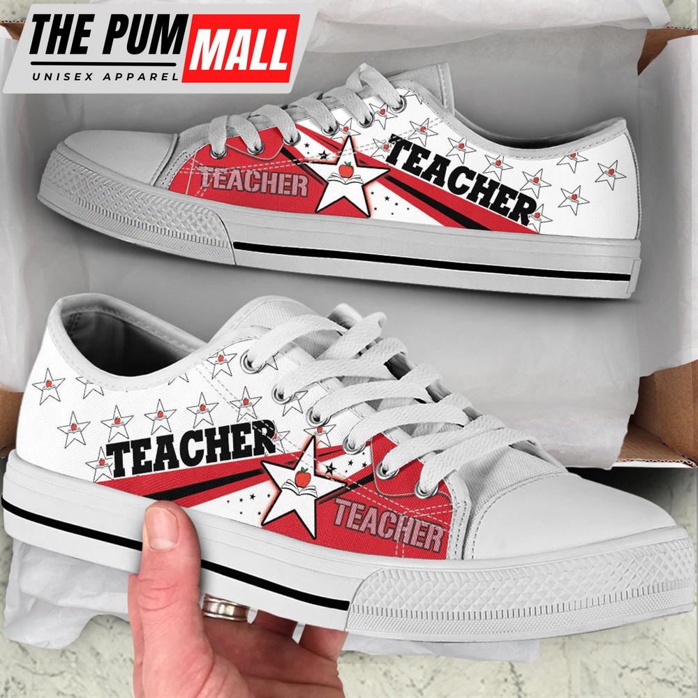 Teacher Sky Many Stars Low Top Shoes – Best Gift For Teacher, School Shoes – Best Shoes For Him Or Her