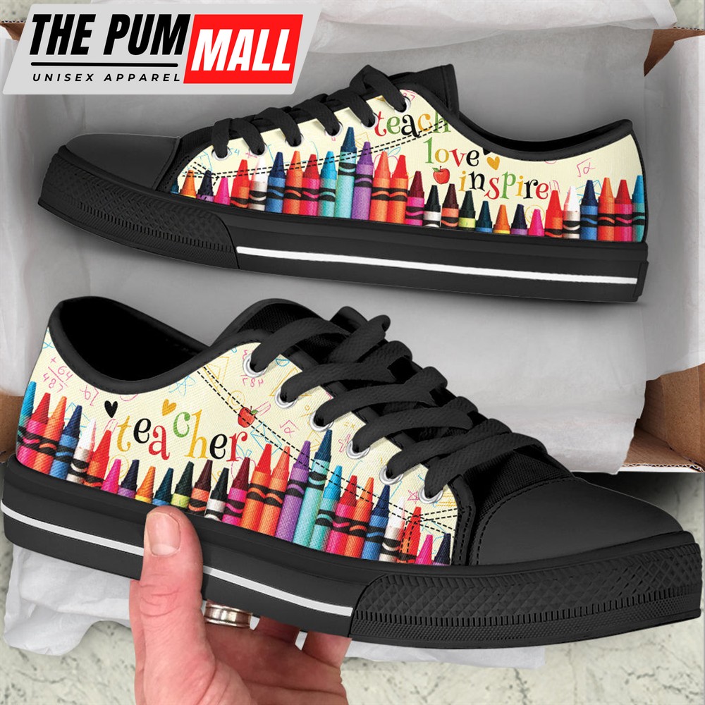 teacher-teach-love-inspire-low-top-shoes-teacher-shoes-sunflower-owl-low-top-s-63s4pxii Teacher Teach Love Inspire Low Top Shoes – Teacher Shoes Sunflower Owl Low Top Shoes – Best Gift For Teacher, School Shoes