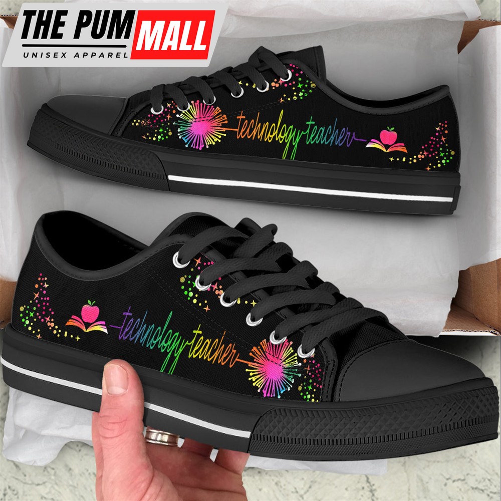 technology-teacher-shoes-dandelion-art-color-low-top-shoes-best-gift-for-teach-y3b1k9nu Technology Teacher Shoes Dandelion Art Color Low Top Shoes – Best Gift For Teacher, School Shoes