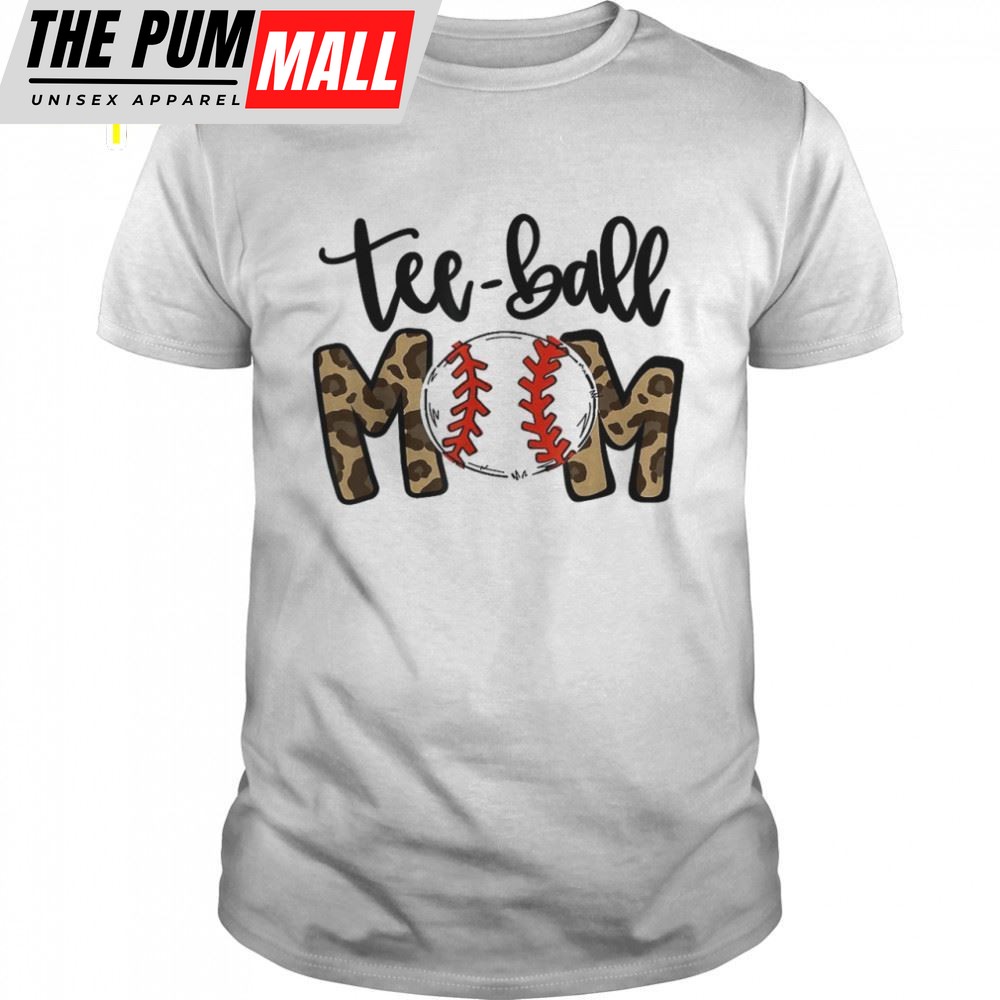 Teeball Mom Leopard Ball Mom Mothers Day Shirt
