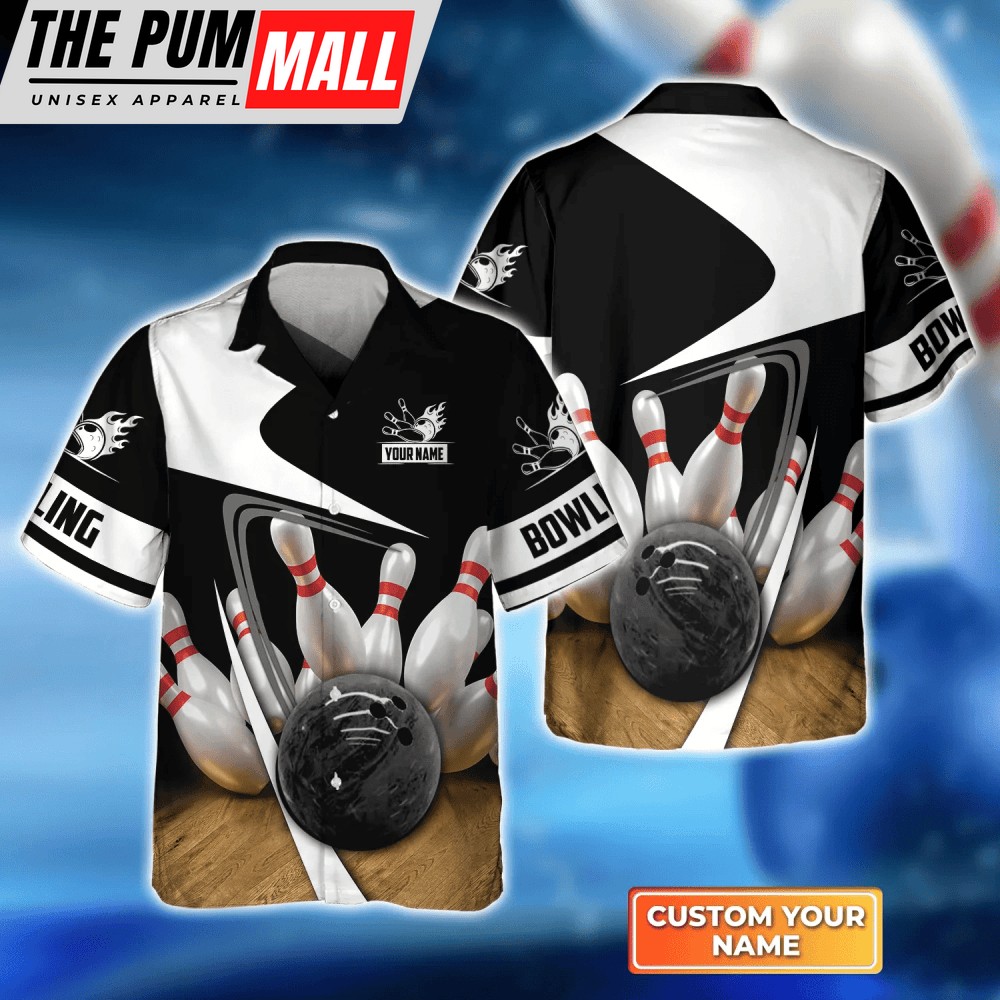 Ten Strike Classic Bowling 3D Hawaiian Shirt Bowling Hawaiian Shirt For Unisex Bowling Team shirt