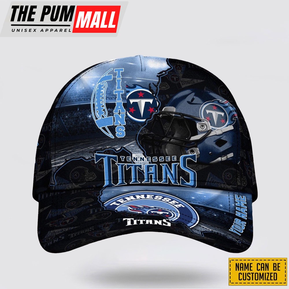 Tennessee Titans All Over Printed Nfl Baseball Caps Custom Name Caps Best Gift For Fans
