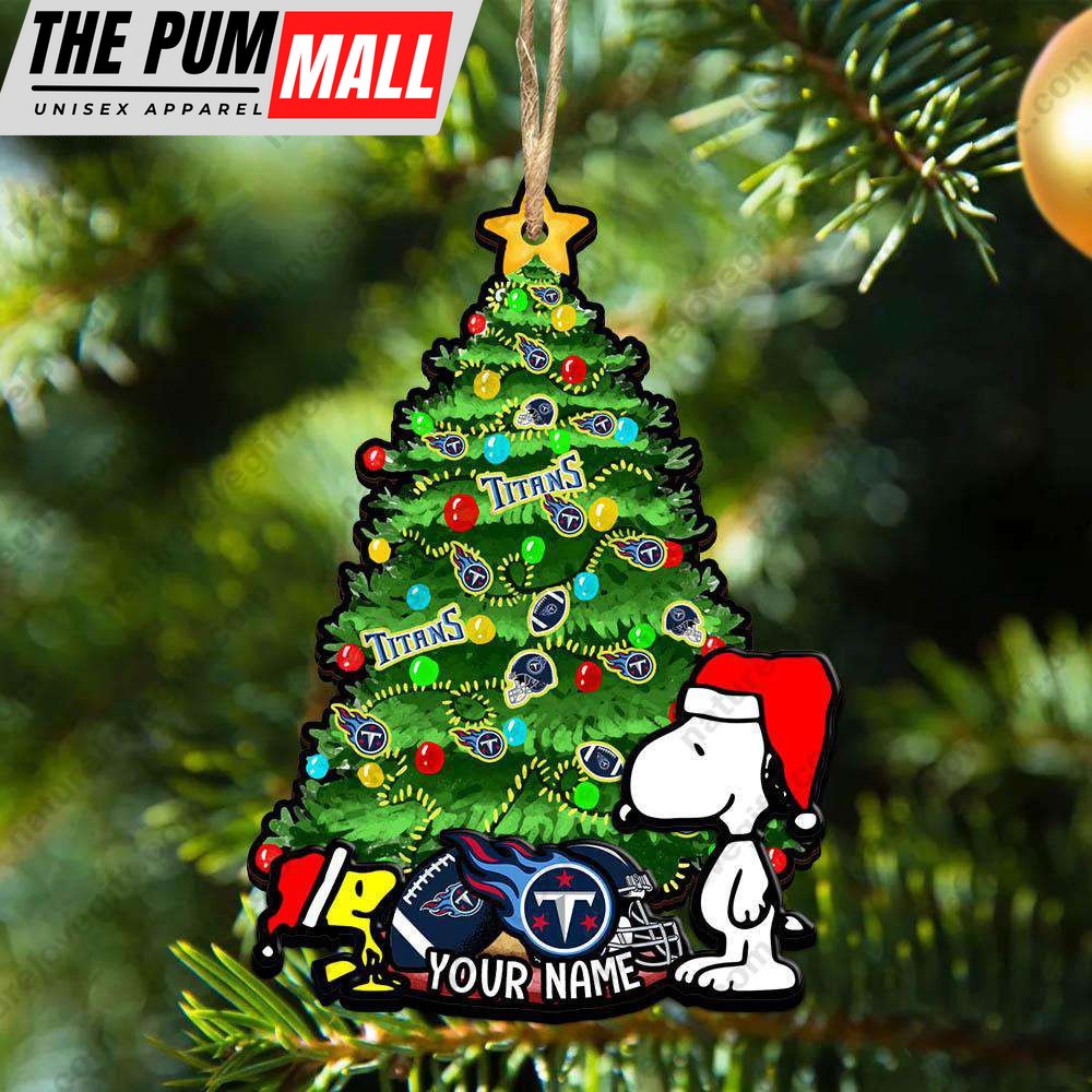 Tennessee Titans Custom Snoopy Peanuts Christmas Ornament Xmas Tree Decoration Limited Edition