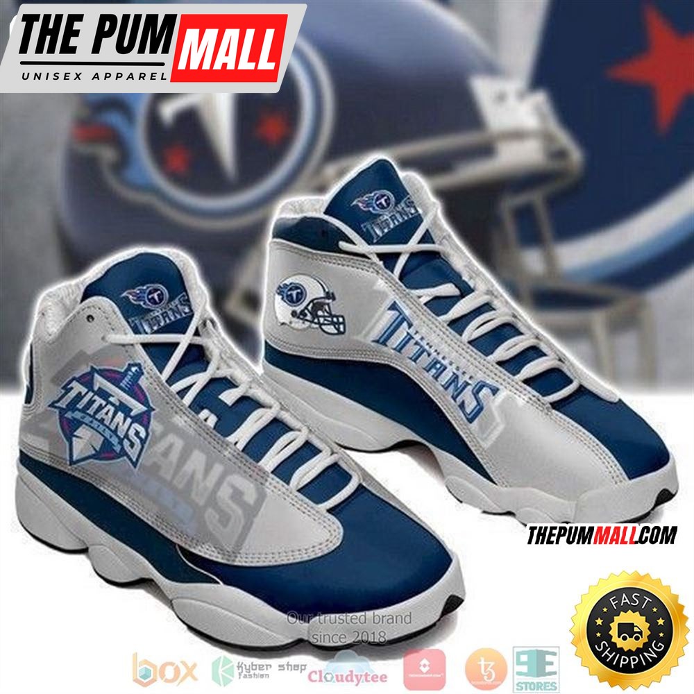 Tennessee Titans Football Team Nfl Big Logo 6 Gift Air Jd 13 Sneaker Shoes