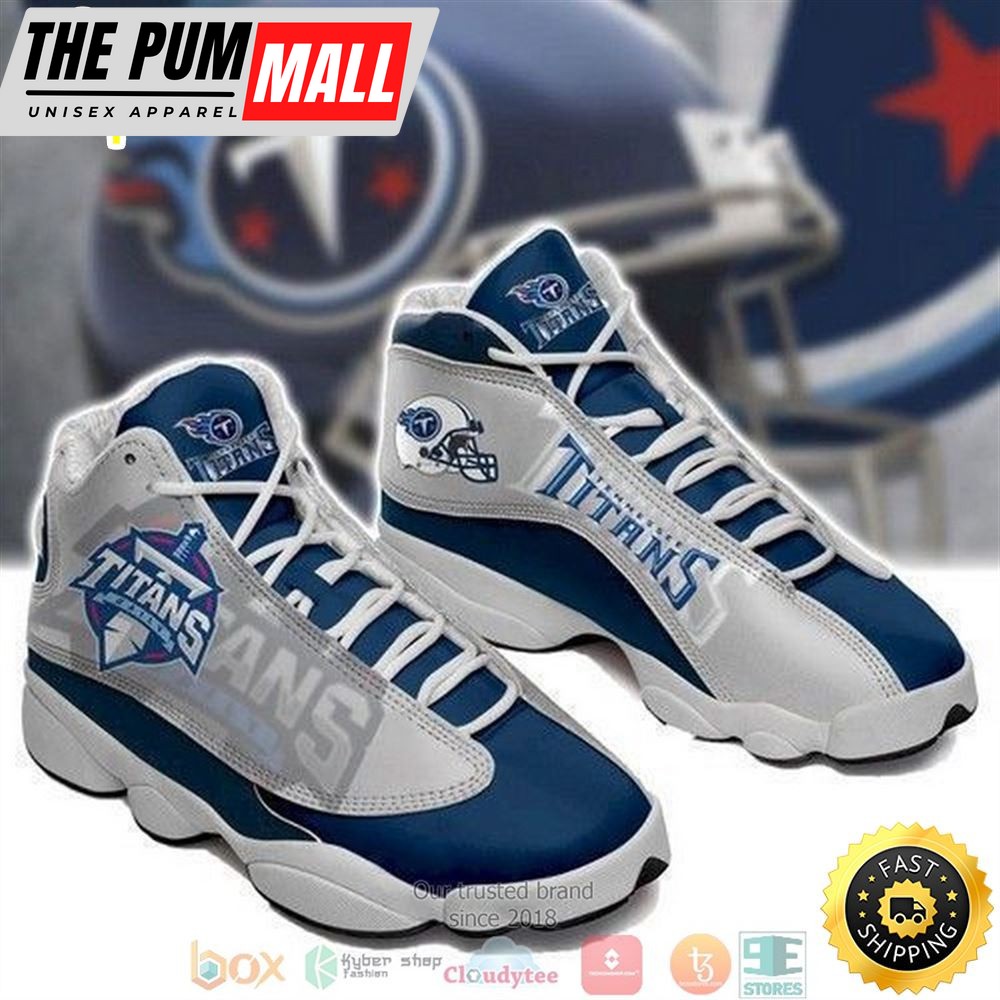 Tennessee Titans Football Team Nfl Big Logo 6 Gift Air Jd 13 Sneaker Shoes
