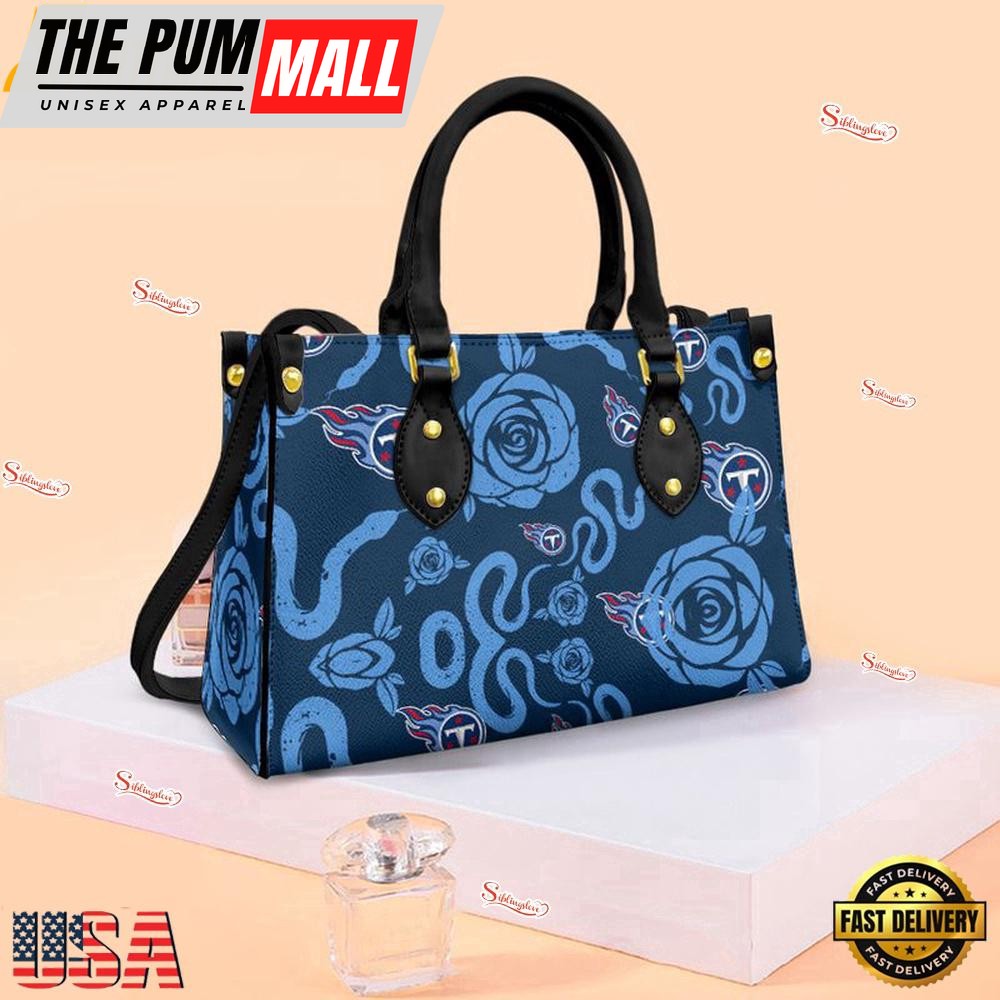 Tennessee Titans Rose and Flower Pattern NFL Leather Handbag – Baseball Cap Snapback Hats