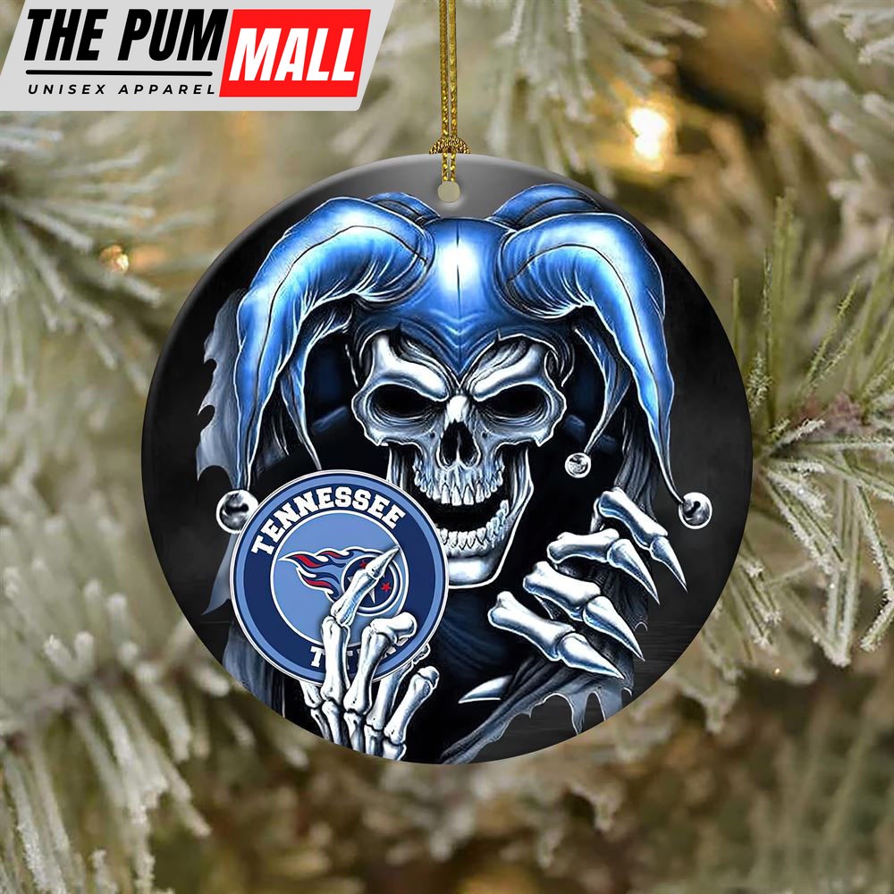 Tennessee Titans Skull Joker NFL Christmas Ornaments Limited Edition