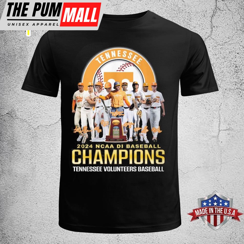 Tennessee Volunteers 2025 SEC Baseball Champions Signature Unisex T-Shirt
