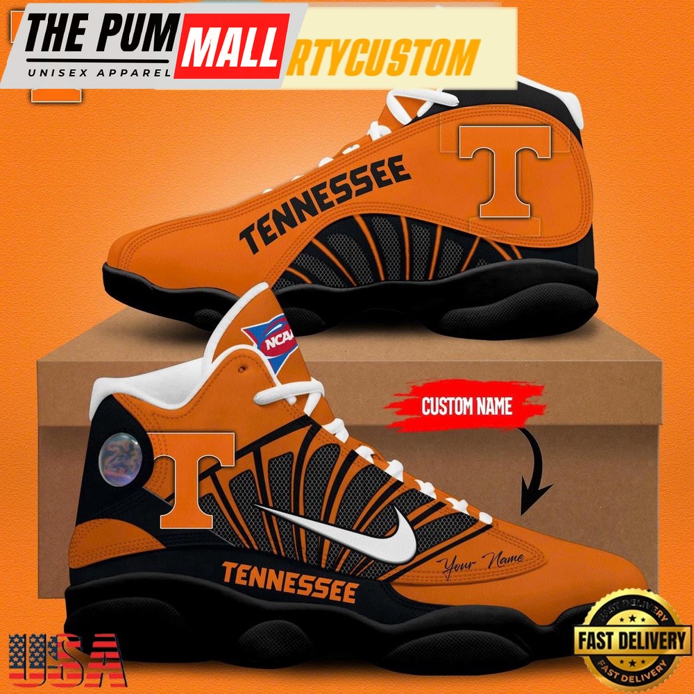 Tennessee Volunteers Go Vols 2024 Custom Name Air Jd 13 Shoes Running Sneakers For Womens