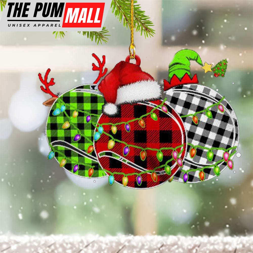 Tennis Christmas Ornament Tree Tennis Plaid Christmas Tree Ornament Decorations Limited Edition