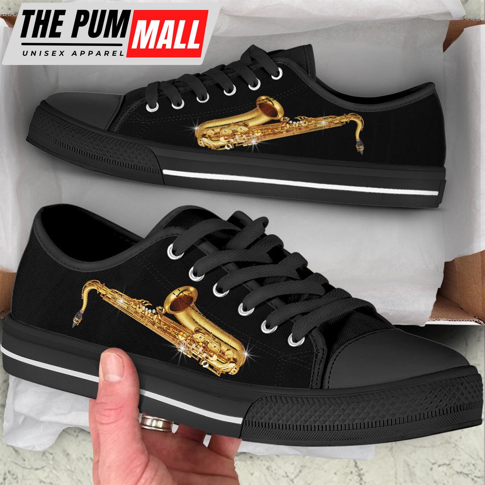 Tenor Saxophone Low Top Music Shoes – Fashionable Casual Shoes Gift For Adults – Best Shoes For Him Or Her