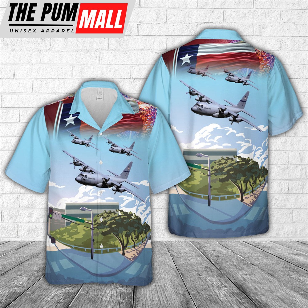 Texas Air National Guard Lockheed C-130H-LM Hercules (s n 85-1368) from the 181st Airlift Squadron, 136th Airlift Wing Hawaiian Shirt