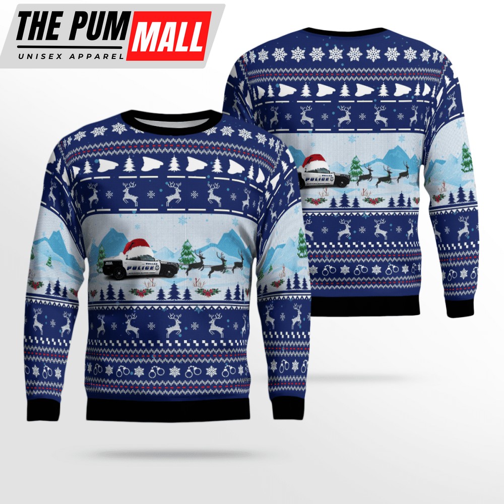 Texas Dallas Police Department Ugly Christmas Sweater