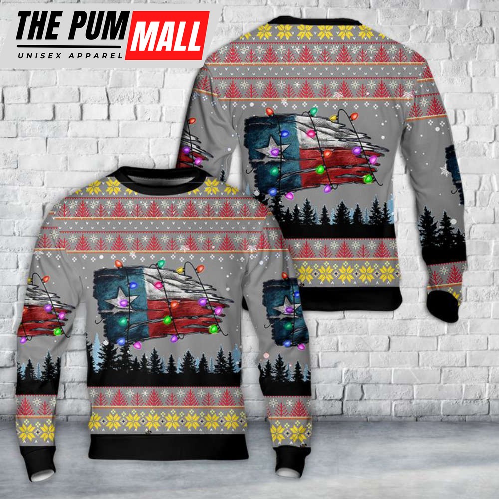 Texas flag Christmas Sweater Gift For Chrismas