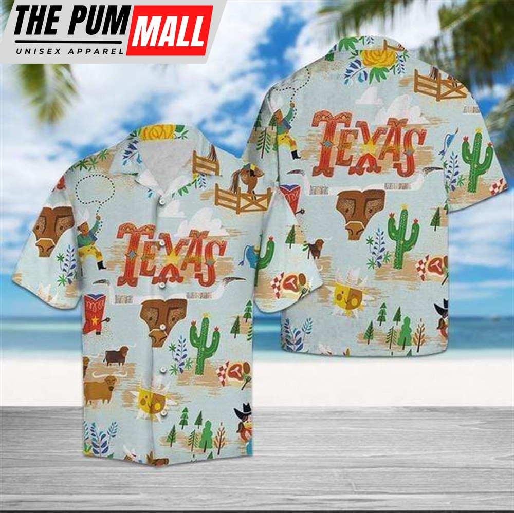 Texas Hawaiian Shirt, Amazing Cowboyn Texas Hawaiian Aloha Shirt