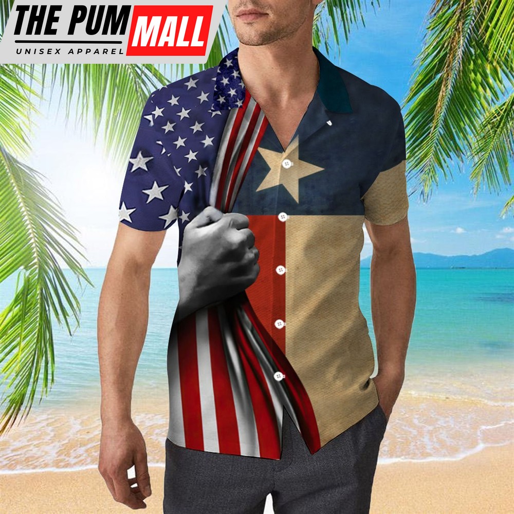 Texas Hawaiian Shirt, American Texas Hawaiian Shirt