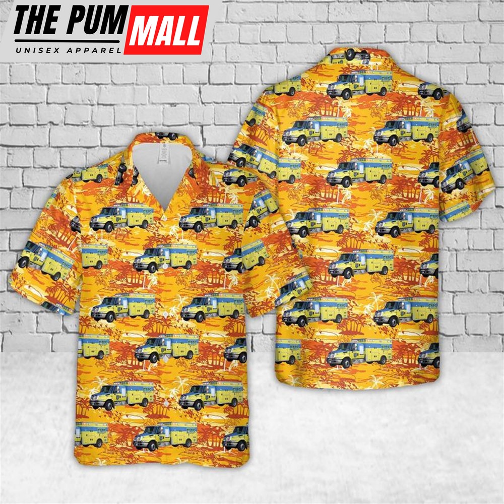 Texas Hawaiian Shirt, Austin-Travis County EMS Texas Hawaiian Shirt
