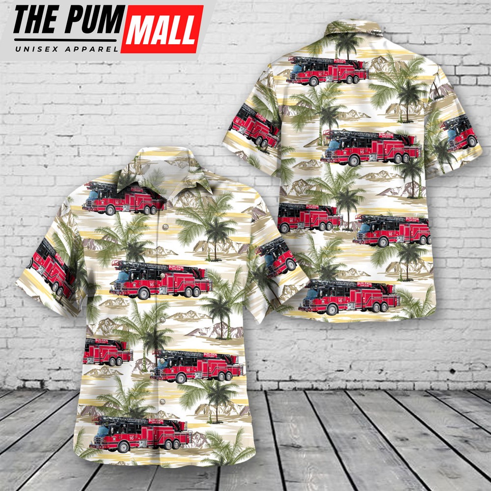 Texas Hawaiian Shirt, Burleson, Texas, Burleson Fire Department Hawaiian Shirt