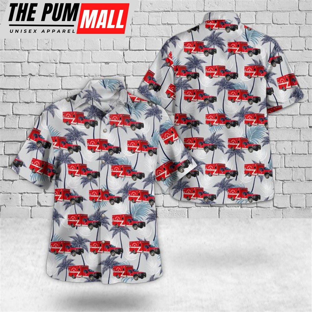 Texas Hawaiian Shirt, Comanche, Texas, Comanche County EMS Hawaiian Shirt