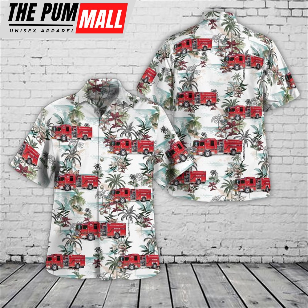 Texas Hawaiian Shirt, Conroe, Texas, South Montgomery County Fire Department Hawaiian Shirt