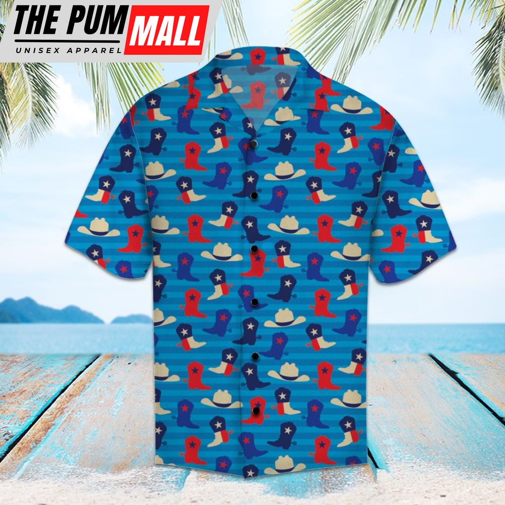 Texas Hawaiian Shirt, Cowboy Boot and Hat Texas H97214 Hawaii Shirt