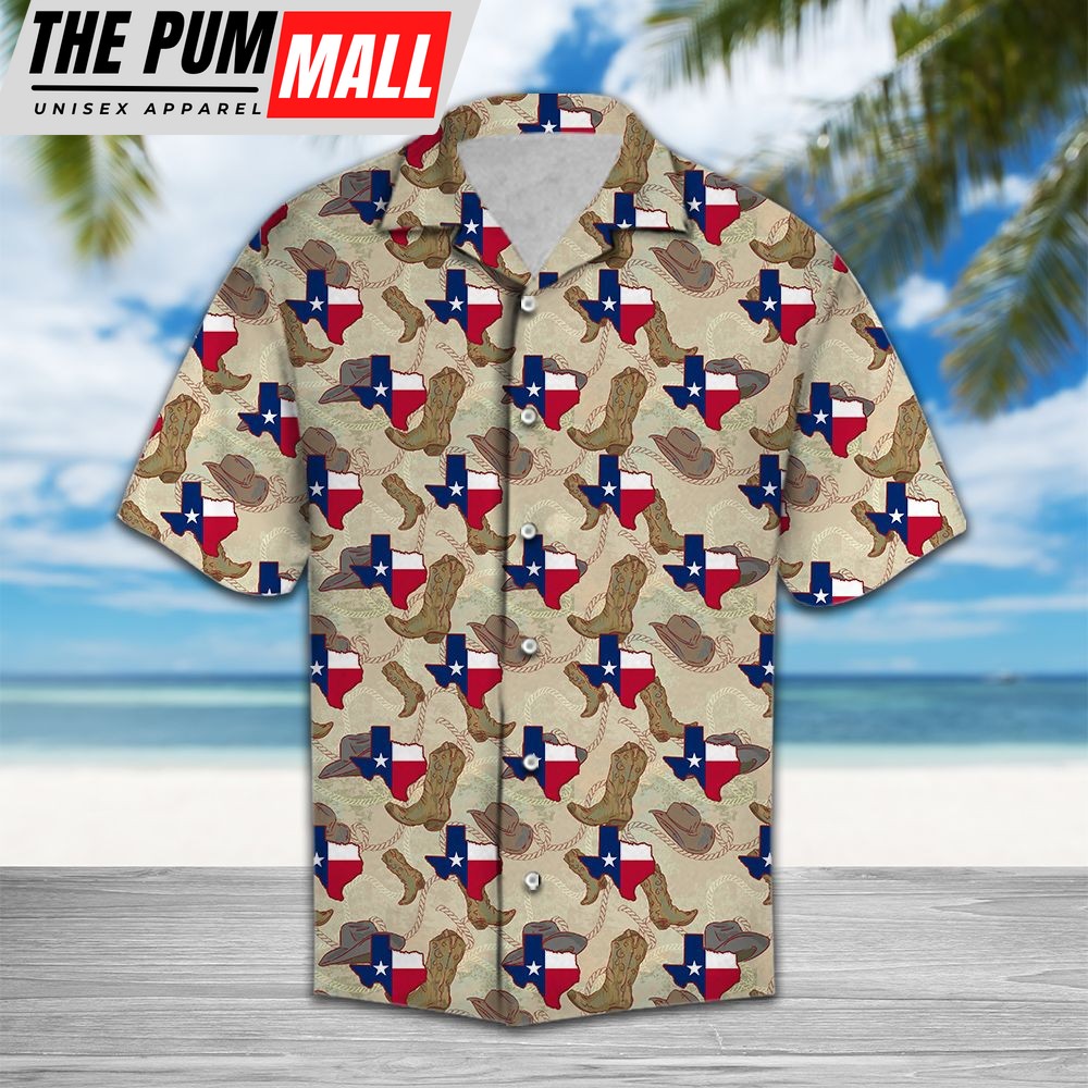 Texas Hawaiian Shirt, Cowboy Boots Texas H67058 Hawaii Shirt