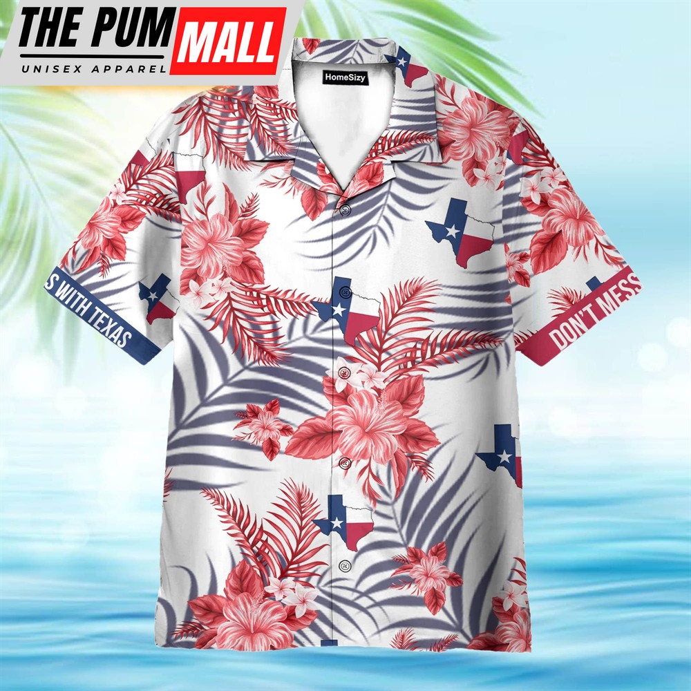 Texas Hawaiian Shirt, Don’t Mess With Texas Proud Bluebonnet Hawaiian Shirt