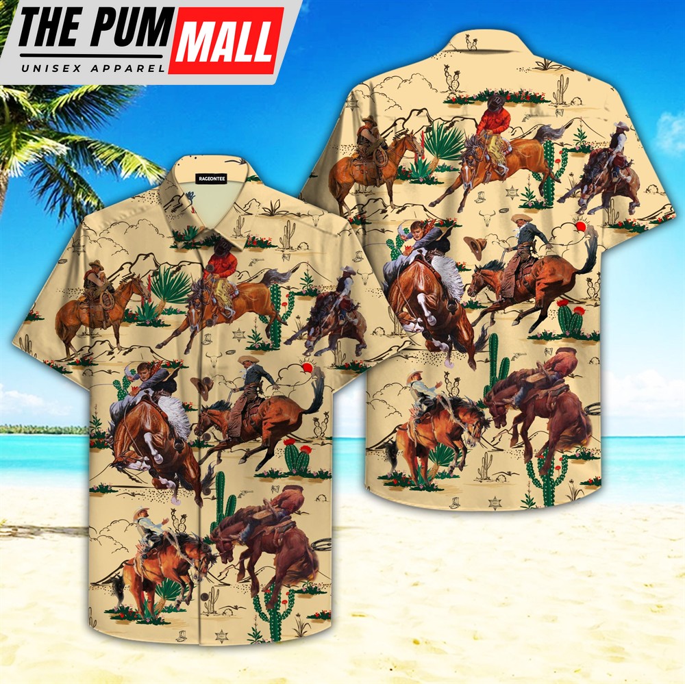 Texas Hawaiian Shirt, Dont Stop Until You Proud Texas Cowboy Horse Hawaiian Shirt