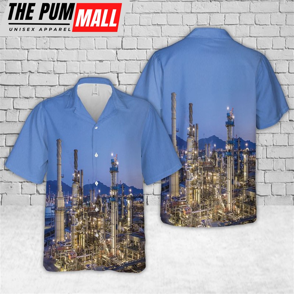 Texas Hawaiian Shirt, El Paso, Texas, El Paso Refinery Marathon Petroleum Corporation Hawaiian Shirt