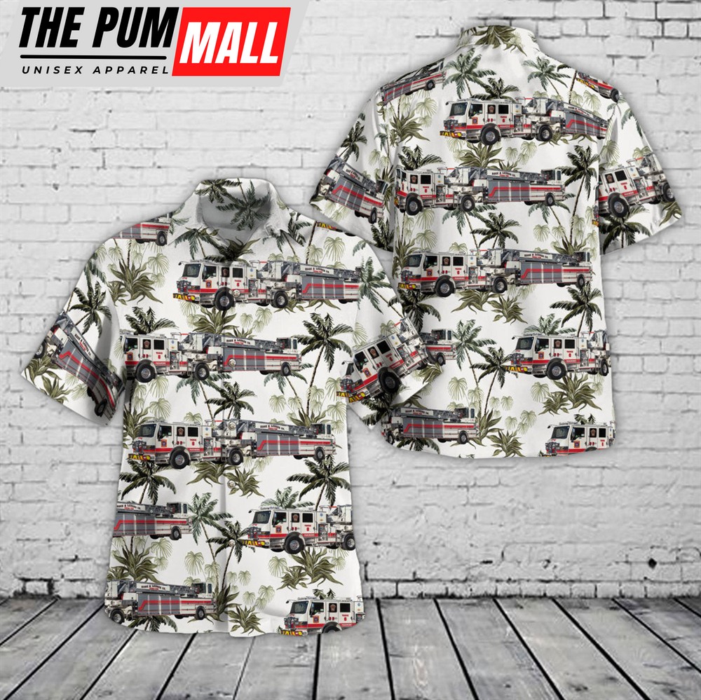 Texas Hawaiian Shirt, Frisco, Texas, Frisco Fire Department Hawaiian Shirt