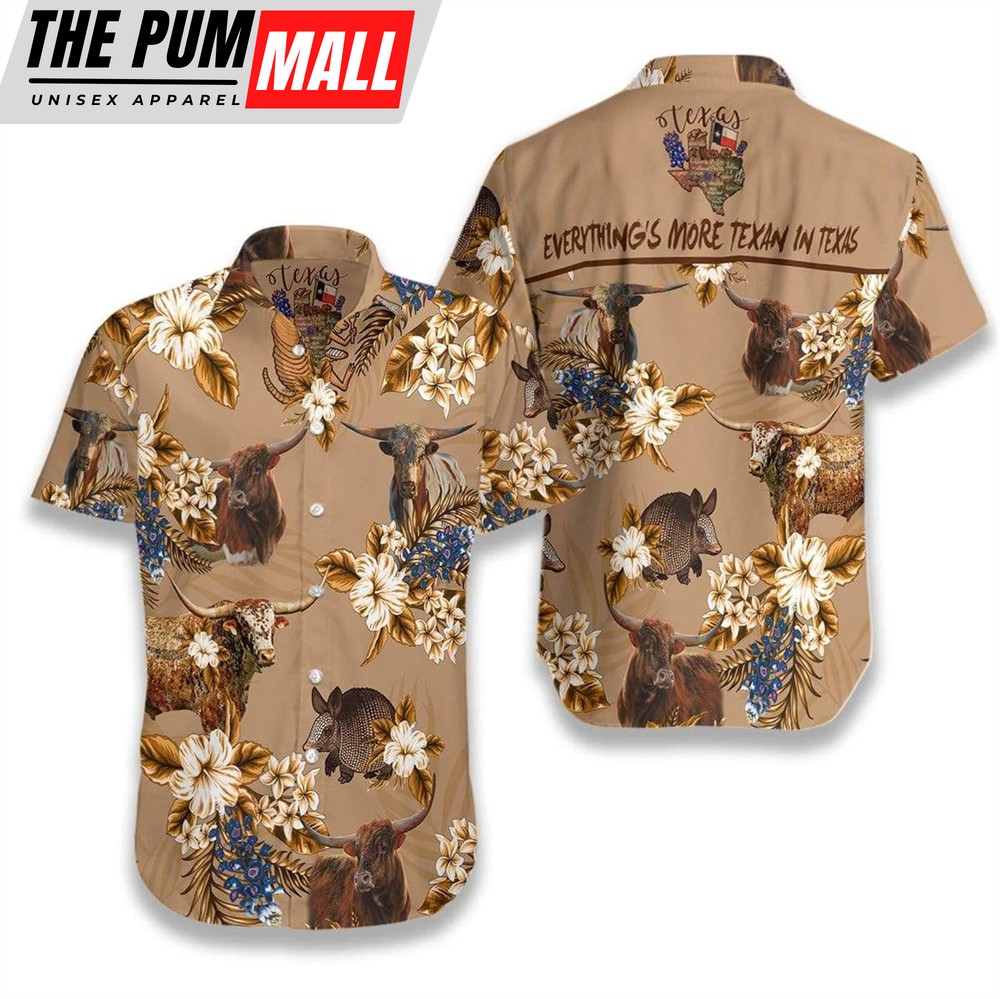 Texas Hawaiian Shirt, Hawaiian Aloha Shirt Everythings More Texan In Texas